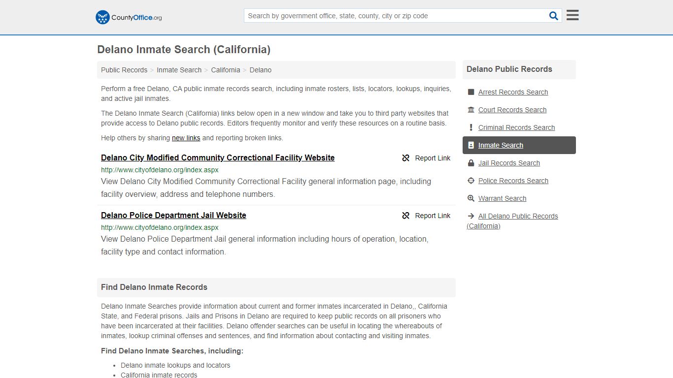 Inmate Search - Delano, CA (Inmate Rosters & Locators)