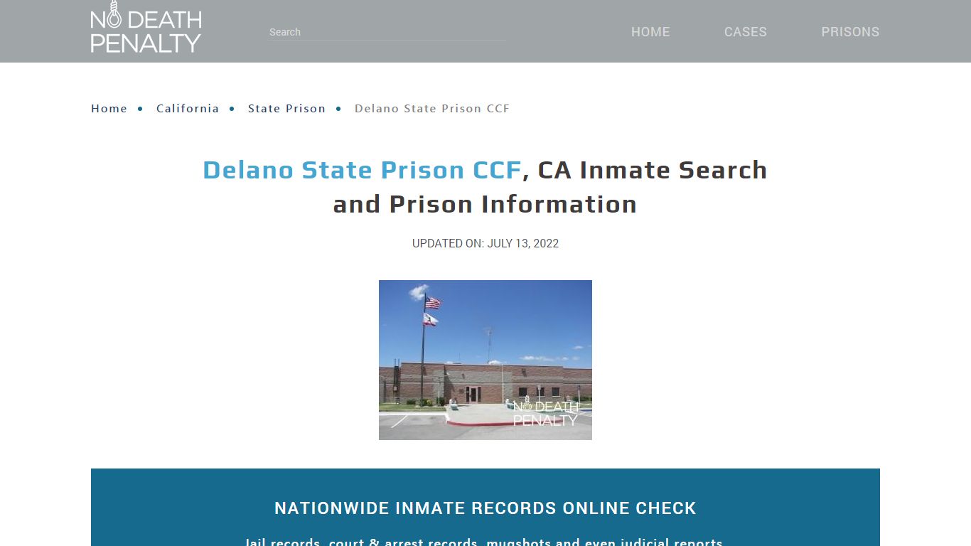 Delano State Prison CCF, CA Inmate Search, Visitation ...