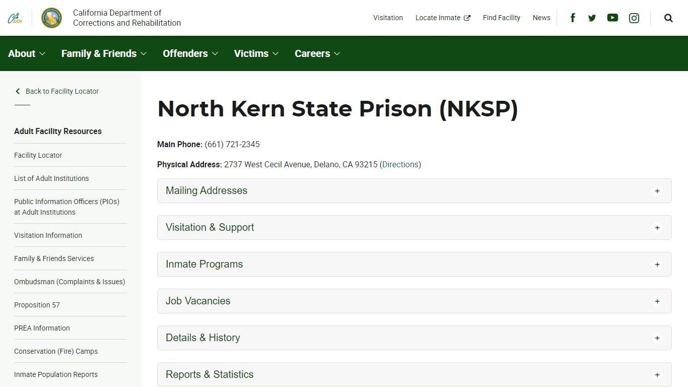 North Kern State Prison (NKSP) - California Department of ...